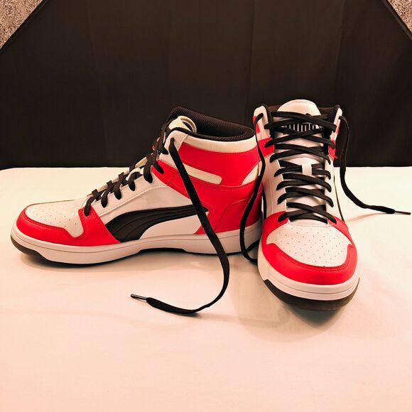 Puma Rebound Layup Speckle Mid Top Sneakers Size US Mn-9.5 - Picture 6 of 14